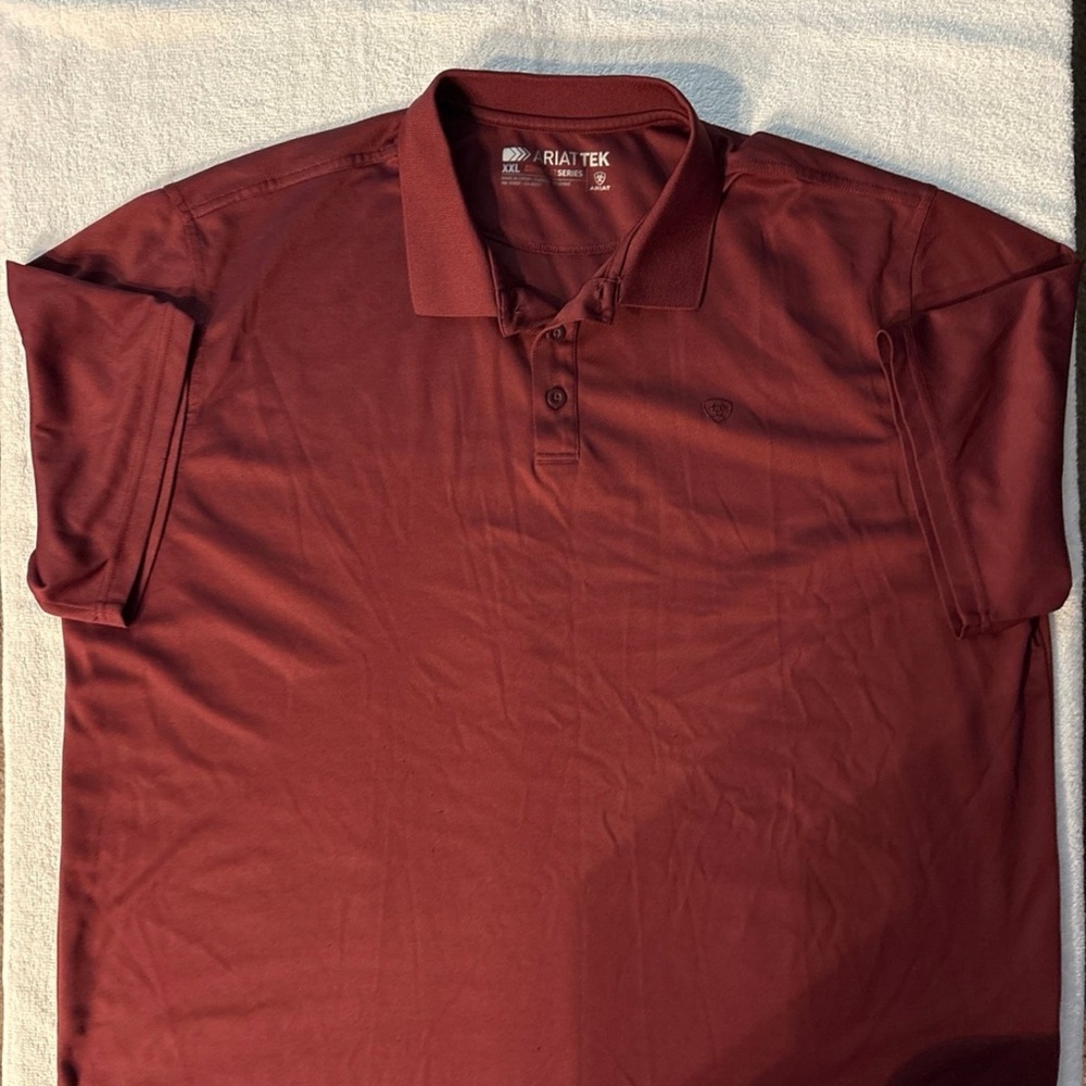 Ariat Men’s Deep Red Polo Shirt